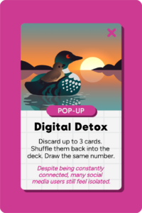 Common Loon (Gavia immer) on the Pop-Up card, "Digital Detox"