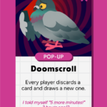 Rock Pigeon (Columba livia) on the Pop-Up card, "Doomscroll"