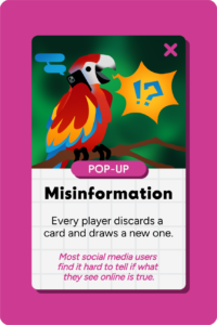 Scarlet Macaw (Ara macao) on the Pop-Up card, "Misinformation"