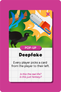 Superb Lyrebird (Menura novaehollandiae) on the Pop-Up card, "Deepfake"